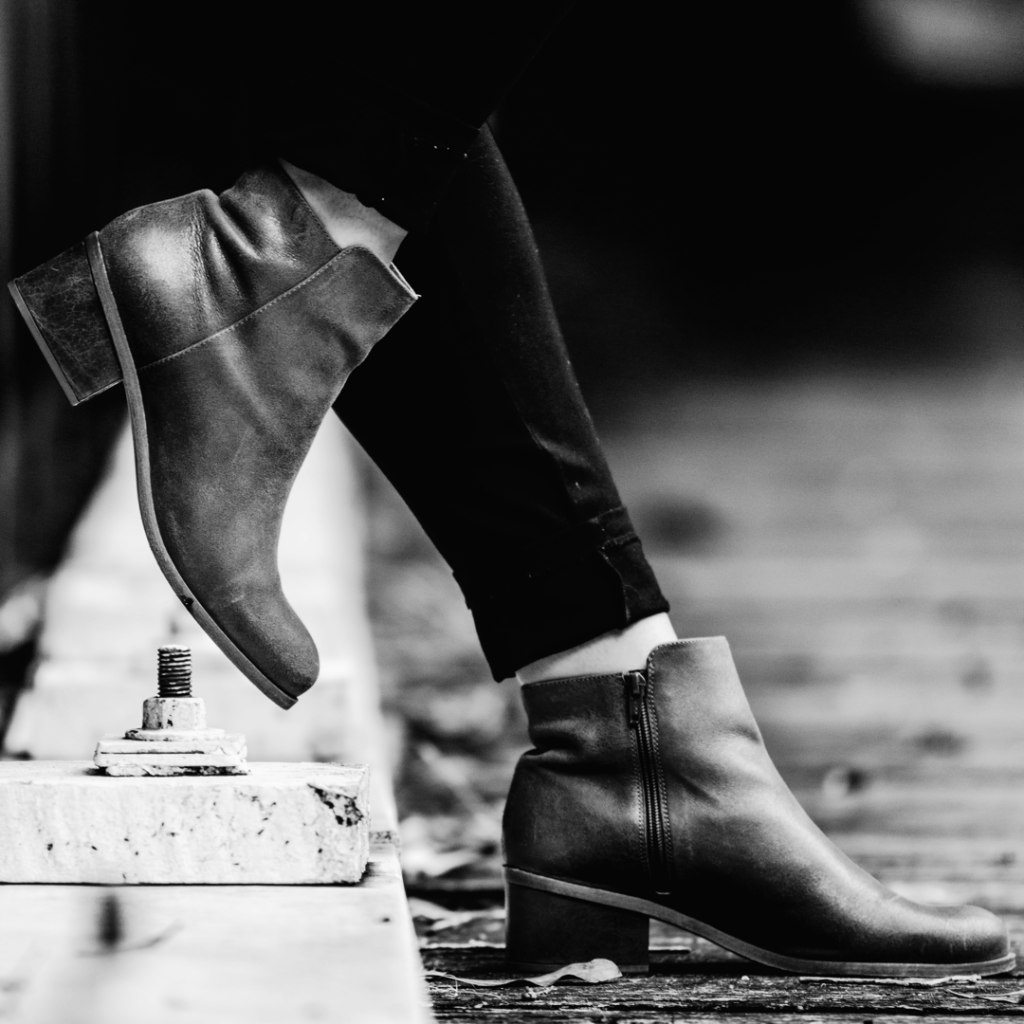 Teenage girl grows into her shoes